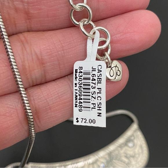 Retired BRIGHTON Casablanca Palace Reversible Silvertone Short Collar Necklace - Picture 13 of 15